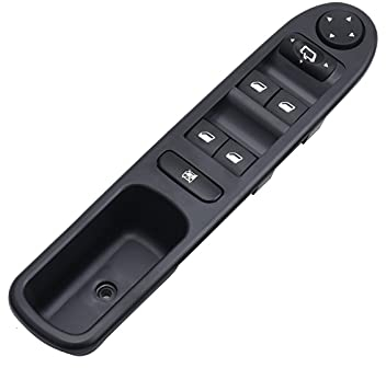 KASturbo Interruptor Elevalunas para Peugeot 307, Botonera Mando ventanilla para 307 SW CC 6554.KT 6554KT