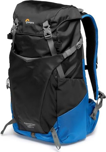 Lowepro PhotoSport BP 24L AW III, Wander Kamerarucksack für Spiegellose, seitlicher Zugriff, herausnehmbarer Kameraeinsatz und Zubehörgurtsystem, Blau un Schwarz, kompatibel mit Sony α7