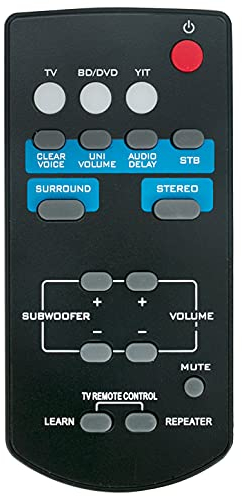 FSR60 WY57800 Replace Remote Control Applicable for Yamaha Soundbar ATS-1010 YAS-101 YAS-101BL YAS-CU201 ATS1010 YAS101 YAS101BL YFSR60 FSR62 ZC94940