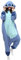 ZKomoL Animali Pigiama Kigurumi Onesie Unisex per Adulti per Feste e Cosplay Costume (M, Blu Stitch)