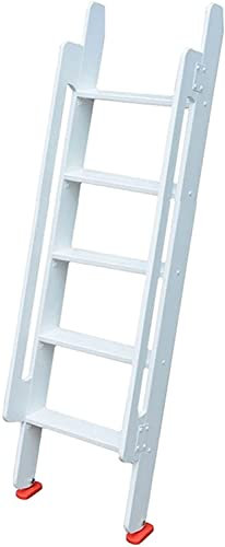 Hochbett Leiter Hölzern Etagenbettleiter Mit Geländer-Handlauf, Weiß Erhöhte Leitern - 100cm/ 125cm/ 150cm, Für Schlafzimmer/Wohnmobil/Wohnheim, 120kg Laden (Size : 5 Step)