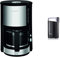 Krups KM3210 Proaroma Plus Filterkaffeemaschine | 10 Tassen | 1100 Watt | Schwarz mit Edelstahlapplikationen & F20342 Kaffeemühle und Gewürzmühle in Einem 75g Füllmenge Schwarz