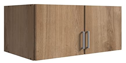 möbelando Schrankaufsatz >Click< (B/H/T: 90x40x58 cm) in Plankeneiche-Nachbildung