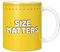 Mug Monster - Size Matters Riesentasse, extra große Jumbo-Tee- oder Kaffeetasse – Keramik-Kaffeetasse/Tasse, Geschenk für Männer oder Frauen, extra große und riesige Tasse erhältlich, 590 ml, weiße