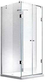 Glaszentrum Hagen - 90x100x90x180 cm - Ares U-Form Duschkabine - Duschabtrennung - Dusche - Pendeltürsystem - 8mm - ESG Glas