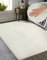 Mia´s Teppiche Luna kuschelig Warmer Fellteppich, weich und elegant, waschbar und Fußbodenheizung geeignet, Öko-Tex Zertifiziert, Creme, 70 x 140 cm