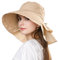 Comhats Sonnenhut Damen UPF 50 + Sonnenschutz Sommerhut mit Nackenschnur für Frauen breite Krempe Klappbarer 085_Beige M
