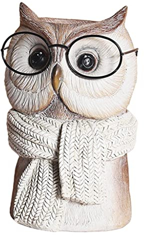 Blumenvase Tierkopf Statue Figur Ornamente Frische Blumenarrangement Vasen Halter Wohnzimmer Home Cafe Shop Tischplatte Blumentopf Skulptur-Owl