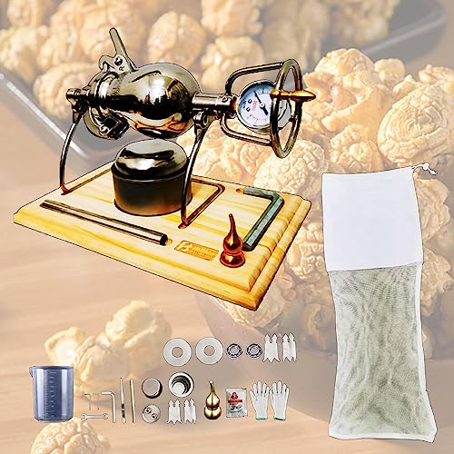 Edelstahl-Popcornmaschine Mit Feuerheizung – Manuelle Alte Chinesische Traditionelle Popcornmaschine, Mit Manometer, Langsame Erwärmung, Für Den Heimgebrauch