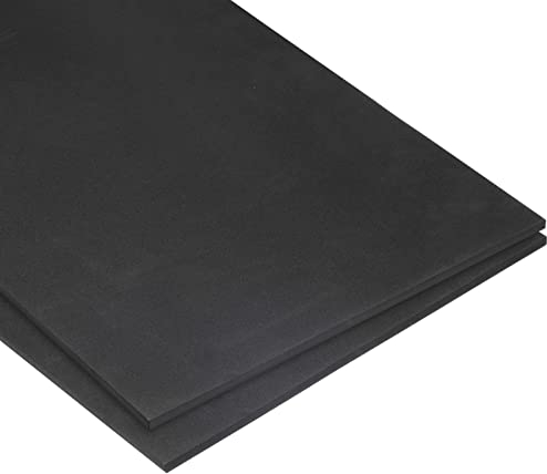 sourcing map Hojas de Espuma EVA Negro, Espuma para Tapizar 38,9 pulgadas x 13,9 pulgadas Espesor 10mm, para Artesanías DIY, Paquete de 2
