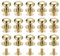 sourcing map 10mm Kugel Kopf Bolzen Nieten Schrauben Rücken 15Pack Rund Kopf Schaltfläche Nippel Niete für Basteln Leder Handwerk Handtasche Gürtel Hellgold