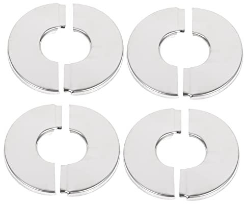 HOMSFOU 4 Stück Rundlochrohrabdeckung Edelstahl Lochblech Rostfreier Stahl Zudecken Geteilter Typ