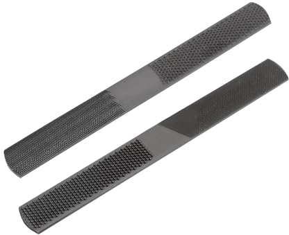The Lord of the Tools 2pcs 200mm Lime Multifonction 4-en-1 Limes à Bois en Acier à Haute Teneur en Carbone Lime à Râpe de Sculpture de Menuiserie à 4 Voies pour Bois Métal Souple Plastique