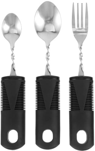 POPETPOP Curved Utensils Elderly Cutlery Set Adaptive Utensils Doodle Cutlery Gesture Spoon Disabled People Gadgets