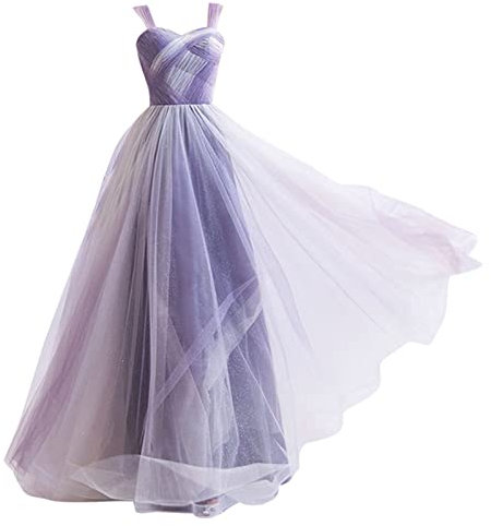 RONGLONG Robes de Mariée Nuptiale pour Femmes A-Line Robe Hospitalisée à Épaule Mince Blanche, L, Violet, Mauve, XL