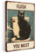 MuchoWow© Impression sur Toile Photo Peinture 20x30 cm Tableau Decoration Murale Chambre Salon Maison Deco Cuisine Chat - Toilette - WC