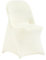 VEVOR Stuhlhussen für Klappstühle aus Elastischem Spandex, Kurzer Stuhlbezug, Abnehmbare & Waschbare Schonbezüge, für Hochzeit, Urlaub, Bankett, Party, Feier (30 Stück, Elfenbeinweiß)