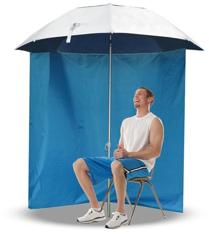 Fuuxtci Tessuto per ombrellone da spiaggia, impermeabile, per spiaggia, campeggio, pesca, 2,4 metri, Siehe Beschreibung