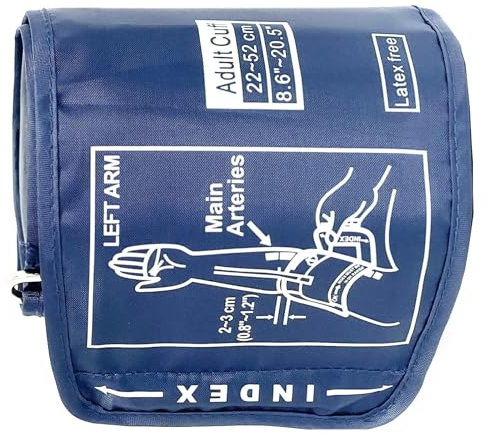 Replacement Extra Large Cuff for Omron BP Monitors 22-52CM Big Arm - Adjustable XL Blood Pressure Cuff, Includes 6 Universal Interface, Blood Pressure Monitors Large Cuff Compatible(Dark Blue)