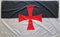 Bandera templaria, reforzada con 4 ojales, 150 x 90 cm (Templarios)