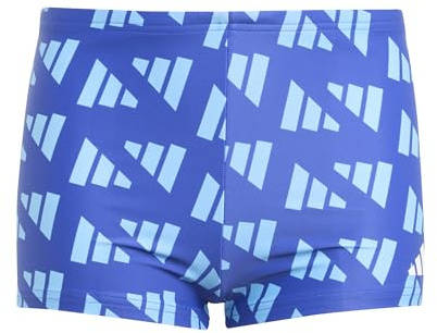 adidas Boy's Logo Graphic Swim Boxers Kids, semi Lucid Blue/semi Blue Burst, 11-12 Years