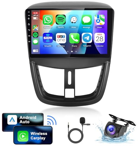 8 CORE 4G+64G Autoradio Android 13 per Peugeot 207 2006-2015, 9 1280 * 720P HD IPS Touchscreen Stereo Auto co DSP Carplay Android Auto GPS Wi-Fi Bluetooth Radio FM RDS Retrocamera