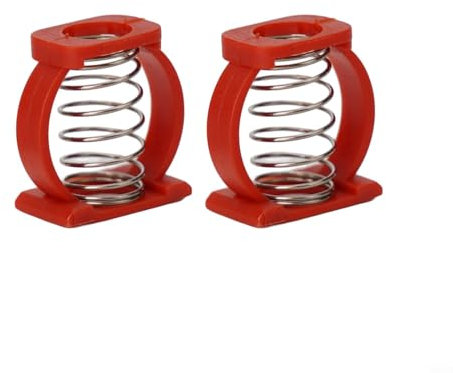Aprilsunnyzone 2Pcs C Buckle Bike Spring Hinge Clamp For Brompton,Folding Bicycle Hinge Clamp Spring Replacement,Folding Bike Accessories,Convenient Accessory(red)