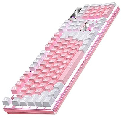 Homoyoyo Keyboard Rgb Led Backlight Full Size Mechanical Keyboard 104 Keys Gaming Accessories