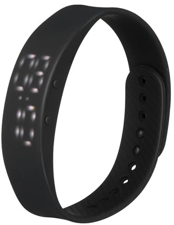 LABRIMP Smartwatch Sport Fitness Armband Wasserfest Silikon Verstellbar Led Schrittzähler Aktivitätsuhr Für Alltag Training Schwarz