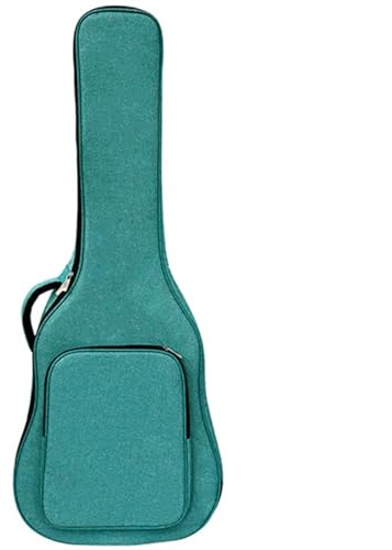 LPACXBYD 600D Oxford Gitarre Fall Bass Tasche 40/41 Zoll wasserdichte Akustische Rucksack Abdeckung Mit Riemen Verdicken Pad Stoff Folk Gig für Konzertgitarren(40-41 Inch Green)