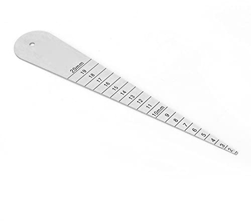 ACOGEDO Stainless Steel Gauge Feeler Ruler 1/16-3-4 Flange Ruler Inner Diameter Gauge 2-20mm of The Is Back The Is Between Measure Rails Feeler RulerFeeler