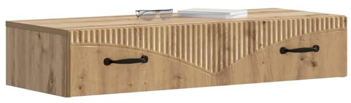 vidaXL Wandmontierter Beistelltisch Artisan-Eiche 87,5 x 34,5 x 17 cm, Moderner Wohnbereich, rechteckiger Tisch, Wandmontage, schicke Aufbewahrung, platzsparend, funktionales Möbel
