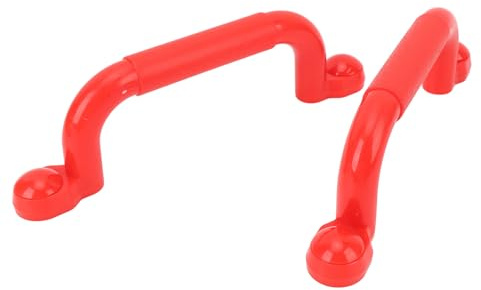 Sxhlseller Professional Playground Handles for Playset, Large Safety Hand Grips for Swing Set Climbing Frame, Slip Resistant Sturdy Hand Grips for Kids Playhouse, Bunk Bed, Playground (Red)
