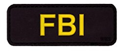 Copytec FBI Patch Federal Bureau of Investigation USA Polizei Kriminalpolizei Airsoft 3D Rubber Bundespolizei 8x3cm #20297