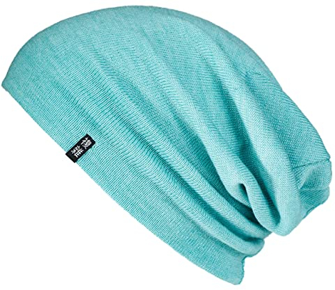Enter the Complex® Merino Mütze Herren, Beanie Damen, 100% Merino Wolle, Warm und Dünn, Zweilagige Strickmütze, Türkis