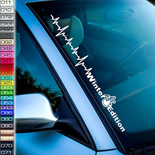 Aufkleber Winter Auto Pulsschlag Winter-Edition Frontscheibenaufkleber Sticker-Auto Tuningaufkleber