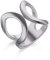 OIDEA Damen Offener Ring Schmetterling: Silber Damenring aus Edelstahl Mode einzigartig Geschenk für Frauen Mädchen Größe 60