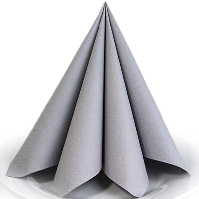 Servietten Grau Premium Airlaid STOFFÄHNLICH | 50 Stück | 40 x 40cm | Einfarbige Servietten | hochwertige Serviette für Hochzeit, Geburtstag, Feier, Taufe, Kommunion | made in Germany