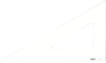 MINERVA Zeichendreieck, Geodreieck, Winkel 60°, 40 cm Kant, Gerader Kant, transparent