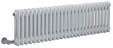 Milano Windsor 800W White Cast Iron Style 2 Column WiFi Electric Radiator - 300mm x 1190mm