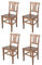 t m c s Tommychairs - Set 4 sillas Artemisia para Cocina y Comedor, Estructura en Madera de Haya Color Nogal Claro y Asiento en Madera