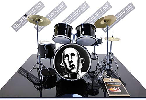 Mini Drum Kit Queen Roger Taylor News of the World Set Tribute Miniaturen Rock 25cm Modellskala 1:4 Sammelbox Schlagzeugset Modellbausatz