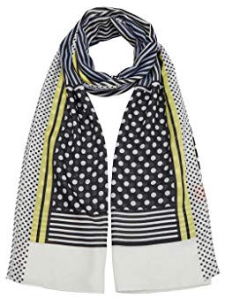 s.Oliver Damen 201.10.102.25.277.2058881 Mode-Schal, Black Placed Print, 1