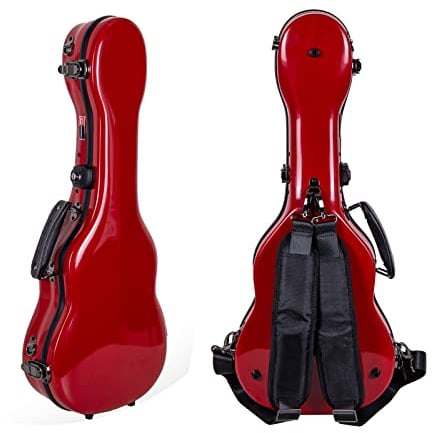 Crossrock Thick Padded Hardshell Fiberglass Red Tenor Ukulele Case (CRF1020TURD)