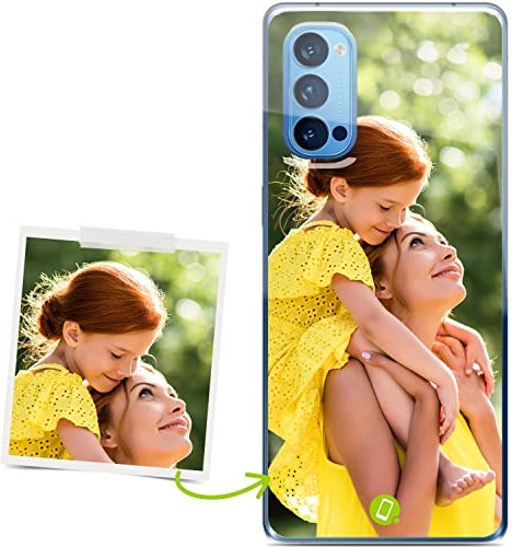 Coverpersonalizzate.it - Cover personalizzata compatibile per Oppo Reno 4 Pro 5G con la tua foto o la tua frase - Custodia personalizzata in tpu trasparente