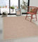 the carpet Calgary - robuster Teppich, Flachgewebe, modernes Design, ideal für Wohnzimmer, Esszimmer und Außenbereich, In- und Outdoor, Vintage-Optik, Boho-Style, Beige-Terra, 140 x 200 cm