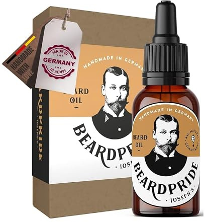Beardpride® Premium Bartöl | Für Bartpflege und Hautpflege | Unterstützt deinen Bart beim Wachstum | Für einen spürbar weicheren und glatteren Bart | Handgefertigt aus 100% kaltgepressten Bio Ölen