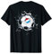Luxemburg Fußball in Rissiger Wand Luxemburg Flagge Sport T-Shirt