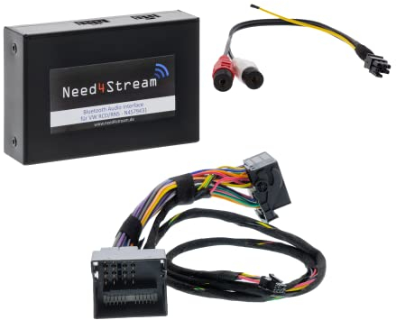 Need4Stream N4S79431 Bluetooth Adapter Auto kompatibel mit VW, Skoda und Seat, Audio Adapter mit Titelanzeige für RCD/RNS geeignet für iPhone und Android