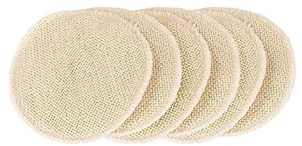 Sanfte Stilleinlagen Wolle-Seide, Wiederverwendbar und Saugfähig, 2-lagig, Durchmesser 14 cm, 6 Stück